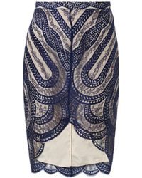 Lover Venus French-Lace Pencil Skirt - Lyst