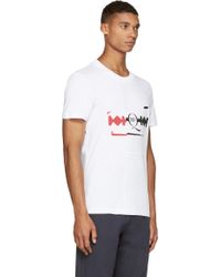 McQ by Alexander McQueen Red And Black Patchwork Razor T_Shirt - Lyst