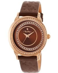 Thierry Mugler Women'S Brown Genuine Leather Brown Dial - Lyst