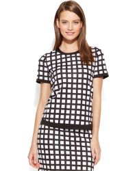 Calvin Klein Short-Sleeve Printed Top - Lyst