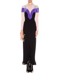 Alessandra Rich Embellished Silk-Crepe Dress - Lyst