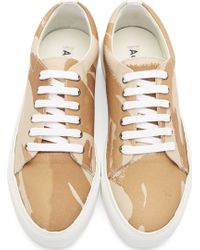 Acne Studios Brown Camo Adriana Sneakers - Lyst