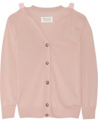 Maison Margiela Cutout Oversized Knitted Cardigan - Lyst