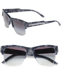 Stella McCartney Blue Tortoise-Print Plastic Wayfarer Sunglasses - Lyst
