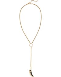 Pamela Love Gold-Tone Onyx Necklace - Lyst