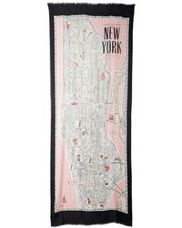 Kate Spade Detailed New York Map Scarf - Lyst