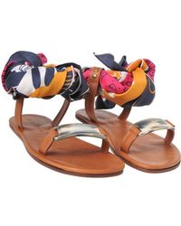 Avec Moderation Cognac Open Toe - Lyst