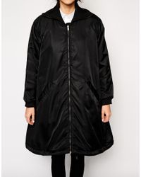 Monki Funnel Neck Coat - Lyst