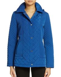 Calvin Klein Hooded Quilted Jacket - Lyst