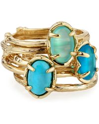 kendra scott turquoise ring rings lyst stackable stormy