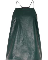 Tibi Leather And Silk Camisole - Lyst