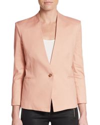 Helmut Lang Woven Single-Button Blazer - Lyst
