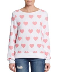 Wildfox Ocean Hearts Sweatshirt - Lyst
