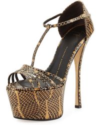Giuseppe Zanotti Leather High-Heel Platform Sandal - Lyst