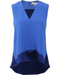 Narciso Rodriguez Silk Combo Blouse - Lyst