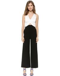Yigal Azrouel Sleeveless Jumpsuit - Jet - Lyst