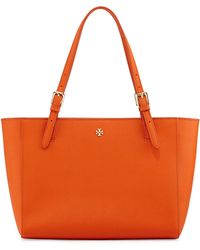 Tory Burch York Small Saffiano Tote Bag - Lyst
