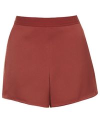 Topshop Wrap Front Shorts - Lyst