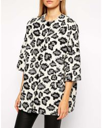 Helene Berman Kimono Coat With Welt Pocket - Lyst