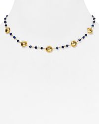 Argento Vivo Rondelle Lapis Necklace, 16" - Lyst