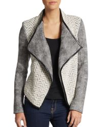 Sachin & Babi Navarre Fleece & Faux Leather Jacket - Lyst