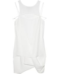 Max Azria Cutout Silk-georgette Top - Lyst