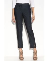 St. John Evening Crepe Ankle Pants - Lyst