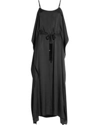 Max Azria Belted Washed-satin Gown - Lyst