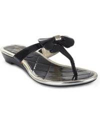 Lanvin Flat Espadrille Sandals with Bows in Black | Lyst