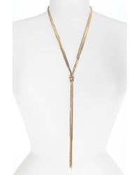 Cara Accessories Multistrand Metal Ynecklace - Lyst