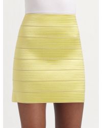 Pleasure Doing Business Pearlized Elastic Mini Skirt - Lyst