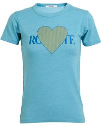 Rodarte 3D Heart Motif T-Shirt - Lyst
