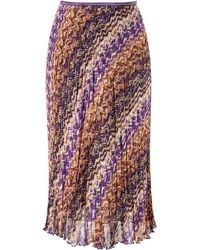 Cc Chocolatepurple Chevron Crinkle Skirt - Lyst