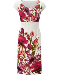 Cc Multicoloured Floral Print Dress - Lyst