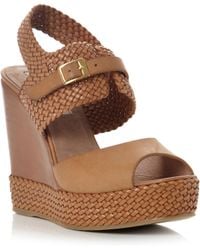 Pied A Terre Litzy Woven Wedge with Buckle - Lyst