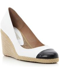 Pied A Terre Agape Toe Cap Espadrille Wedge Shoes - Lyst
