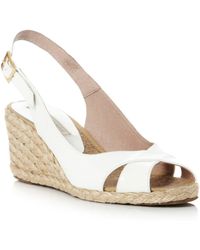 Pied A Terre Lata Cross Vamp Slingback Wedge Shoes - Lyst