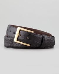 W.kleinberg Glazed Alligator Belt Black - Lyst