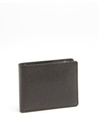 Joseph Abboud Black Caviar Leather Passcase Wallet - Lyst