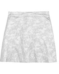 Lulu & Co Metallic Brocade Mini Skirt - Lyst