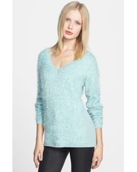Trouvé Embellished Textured V-Neck Sweater - Lyst