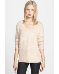 Trouvé Embellished Textured V-Neck Sweater - Lyst