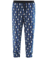 Lulu & Co Flower Print Silk Trousers - Lyst