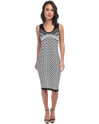 Nicole Miller Pixel Jacquard Tank Dress - Lyst