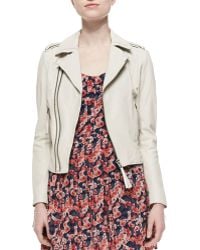 Joie Ailey Paper-Weight Leather Moto Jacket - Lyst