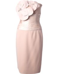 Azzaro Appliqué Floral Dress - Lyst
