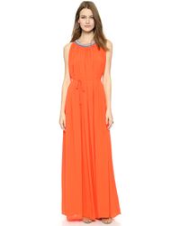 Saloni Gigi Gown - Orange - Lyst