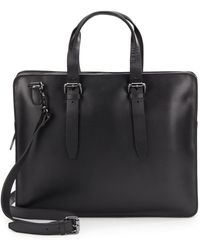 John Varvatos Hallowell Leather Attache Briefcase - Lyst