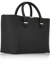 Victoria Beckham Quincy Textured-Leather Tote - Lyst