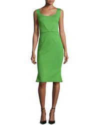 Zac Posen Sleeveless Flounce-Hem Dress - Lyst